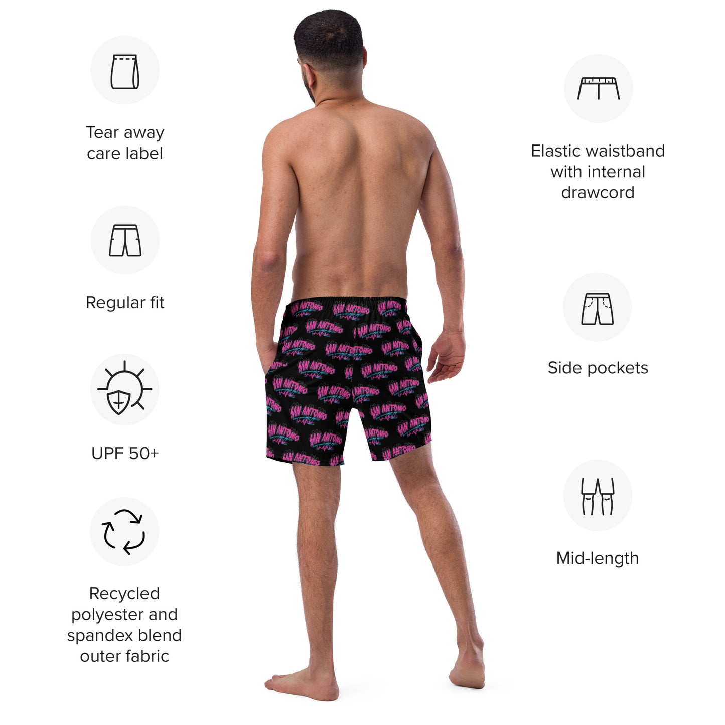 SAN ANTONIO SA swim trunks