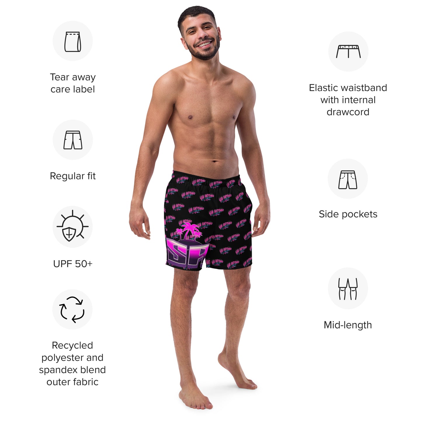 SAN ANTONIO SA swim trunks