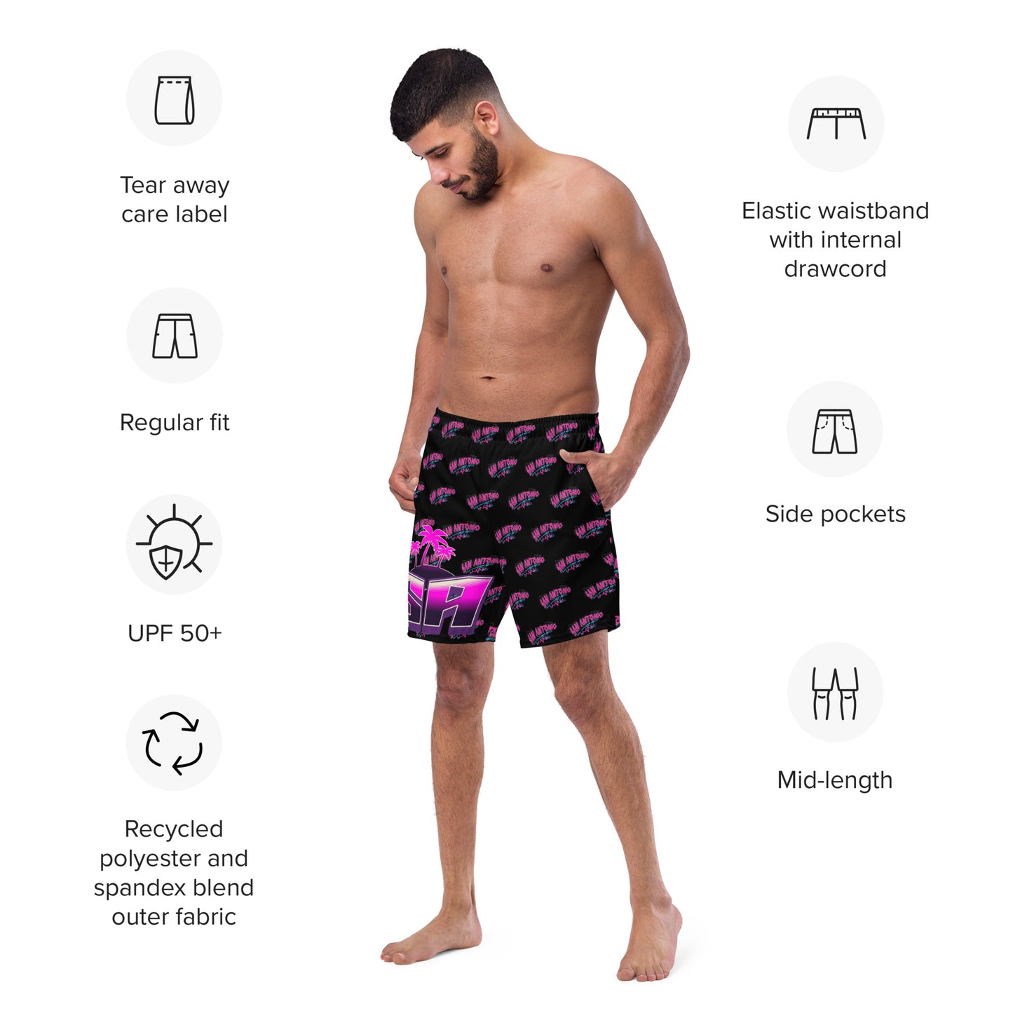 SAN ANTONIO SA swim trunks