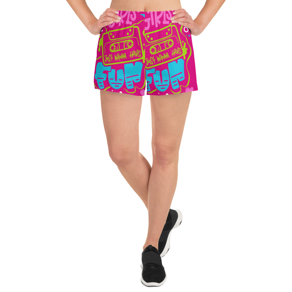 retro style Women’s Recycled Athletic Shorts