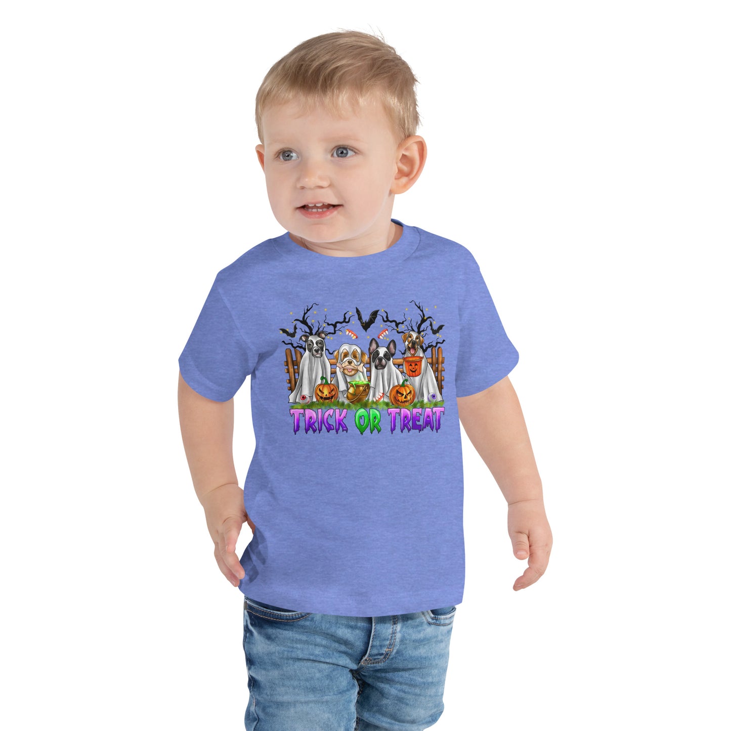 dog trick or treat Toddler Short Sleeve Tee