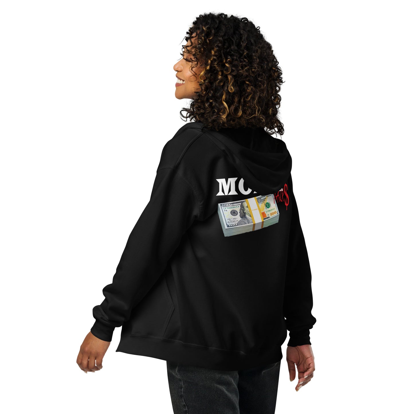 Money talks streetwear Unisex heavy blend zip hoodie