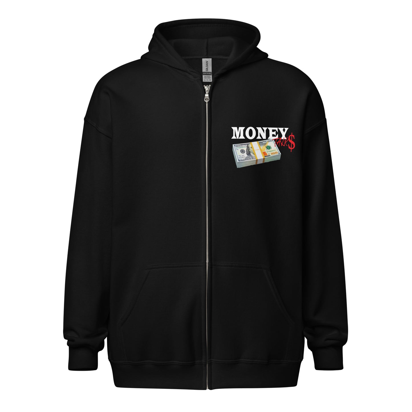 Money talks streetwear Unisex heavy blend zip hoodie