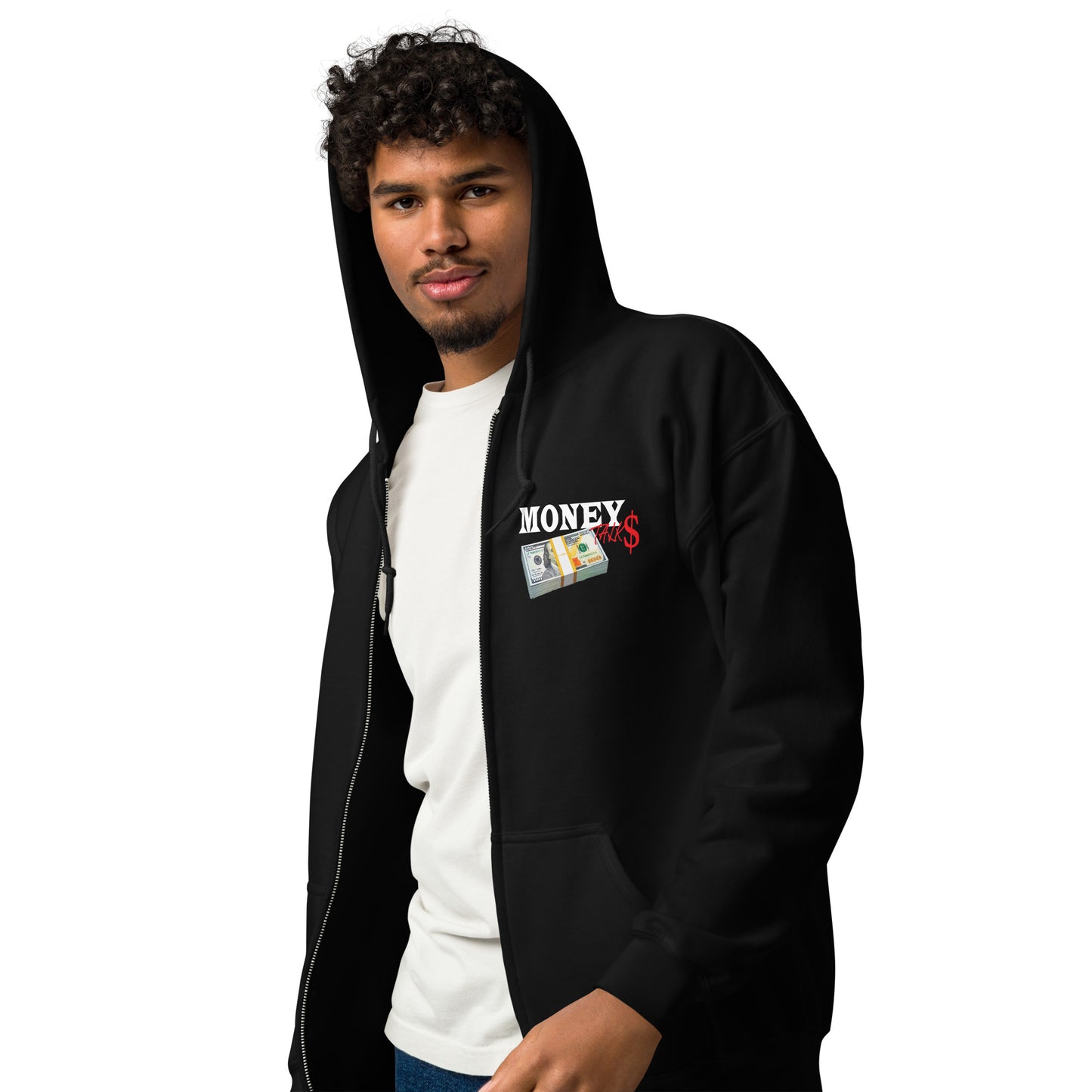 Money talks streetwear Unisex heavy blend zip hoodie