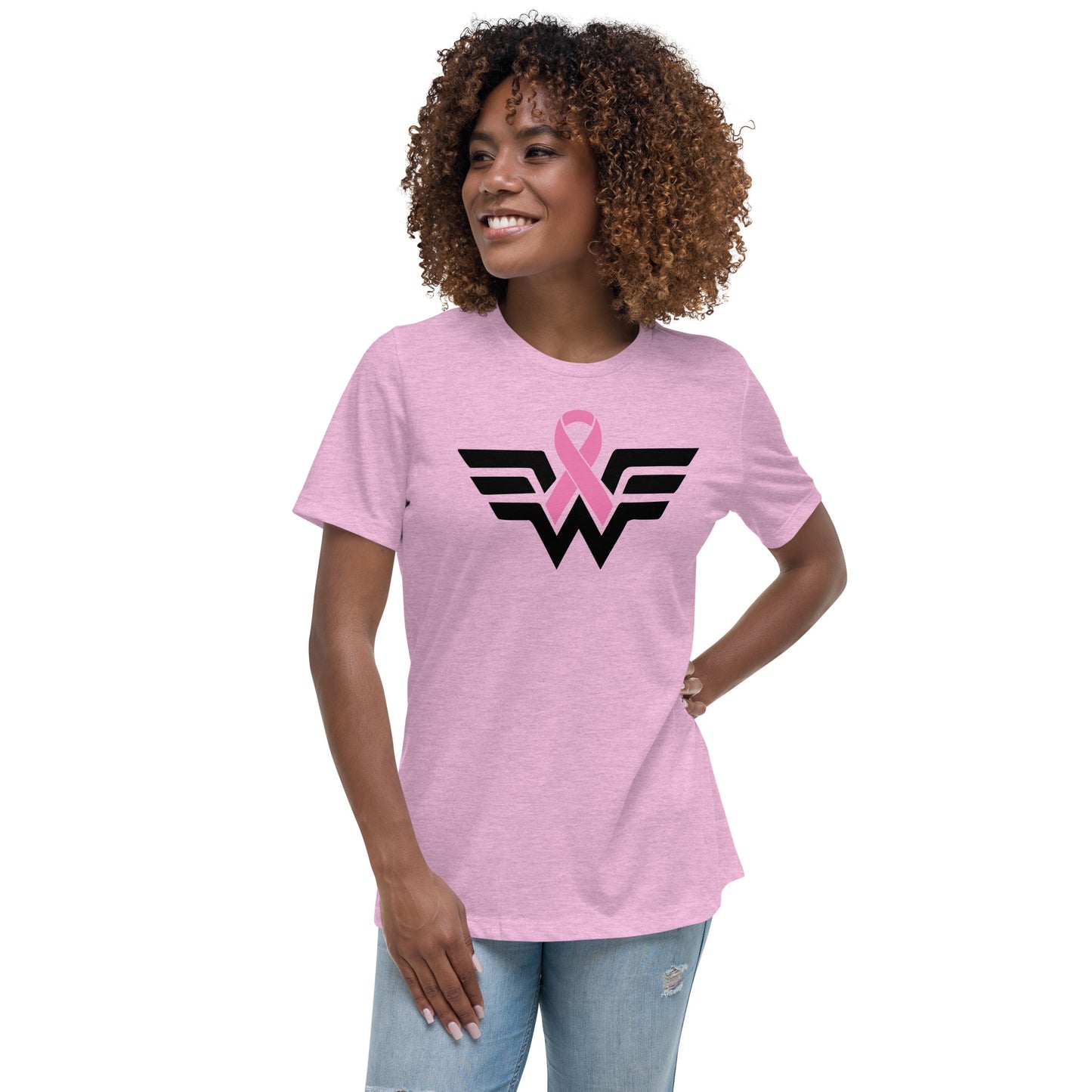 w CANCER AWARENESS Women's Relaxed T-Shirt