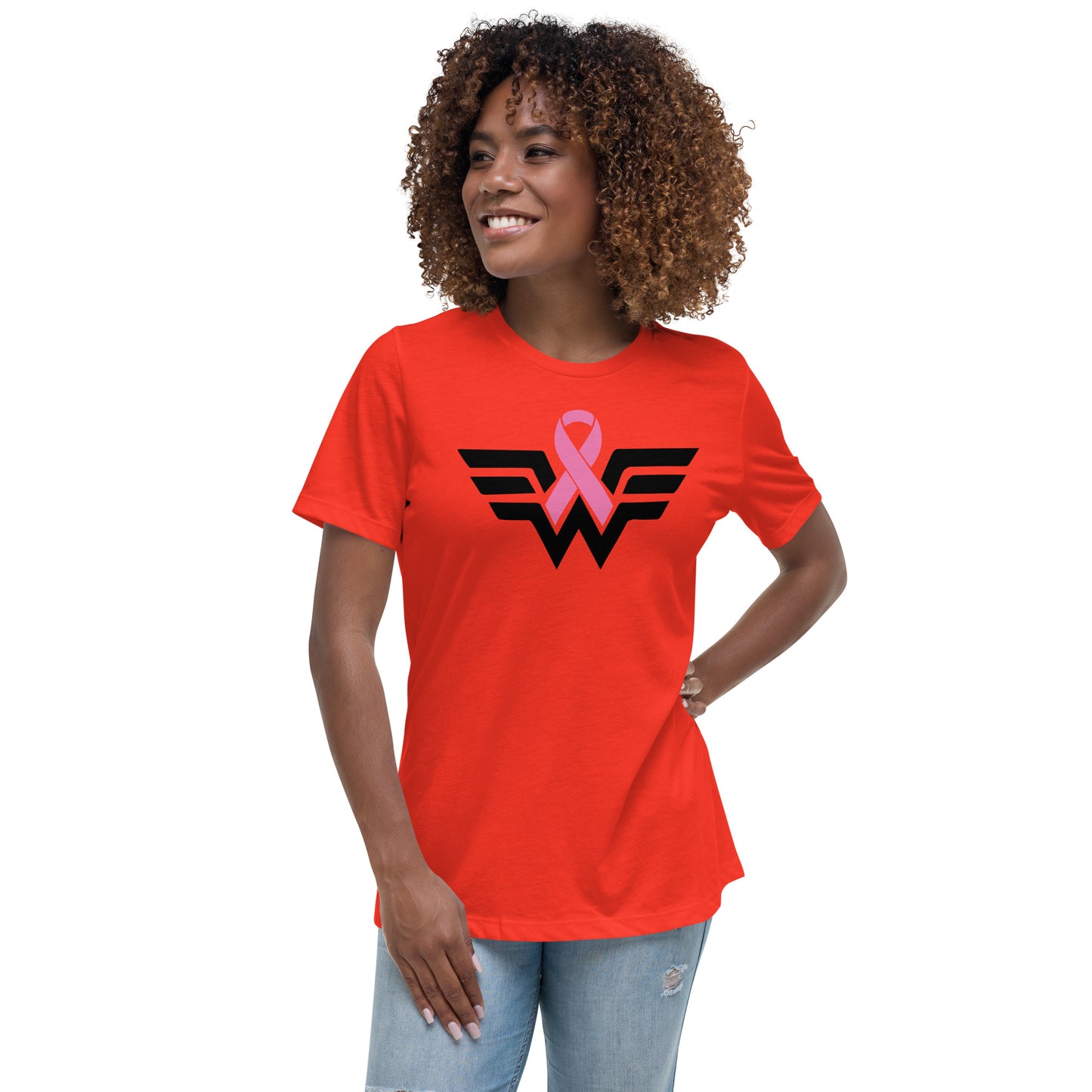 w CANCER AWARENESS Women's Relaxed T-Shirt