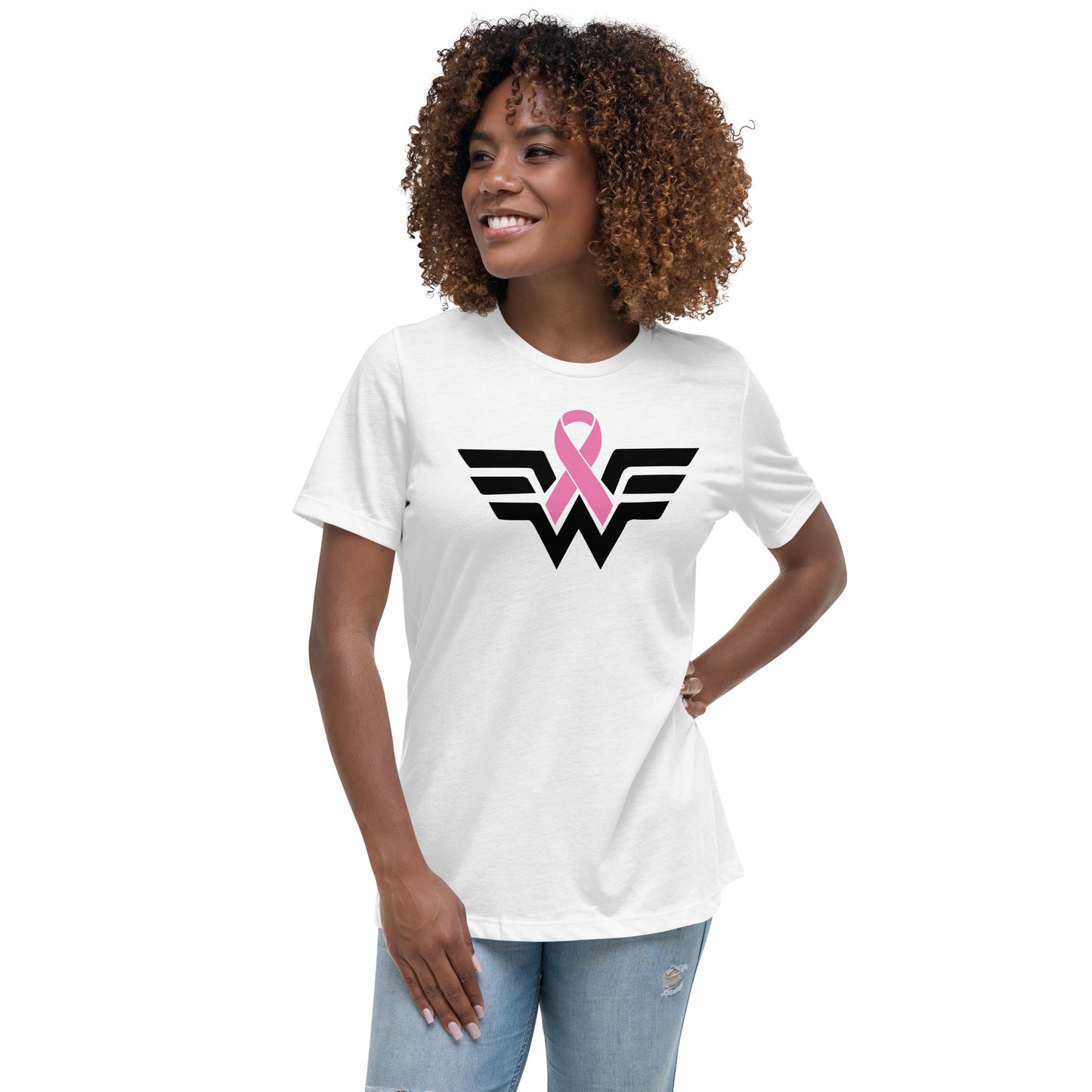 w CANCER AWARENESS Women's Relaxed T-Shirt